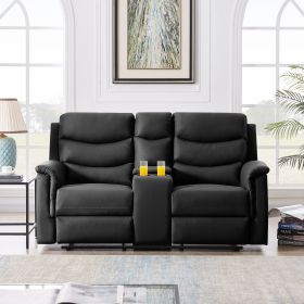 2-SEATER MOTION SOFA BLACK PU