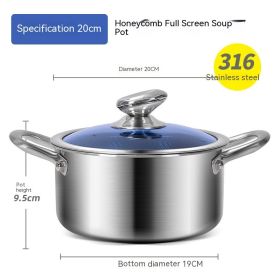 Stainless Steel Soup Pot Non-stick (Option: 20CM Soup Pot)