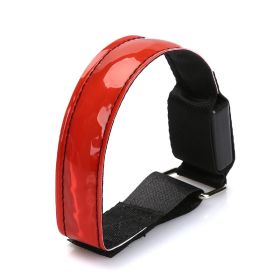 Luminous running arm belt (Option: Red-Battery)