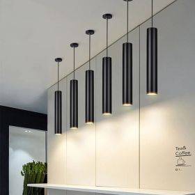 Long-tube Suspended Ceiling Lamp (Option: Black-3x60cm-White light)