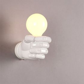 Creative Fist Wall Lamp Bar Table Restaurant Corridor Aisle Background Decoration (Option: White left hand)