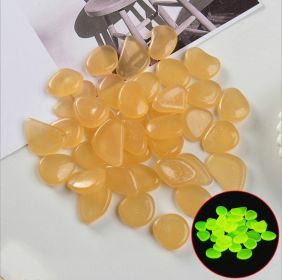 100 Luminous Stones Fluorescent Aquarium Pebbles Fish Tank Garden Luminous Stones (Option: Orange-50pc)