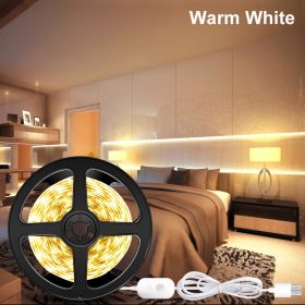 Led Light With Usb Human Body Intelligent Sensor Waterproof Light With Cabinet Wardrobe Soft Light Bar (Option: 3000k warm white-5meters-USB)