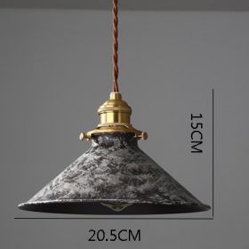 Cafe Simple Living Room Pendant Lamp (Option: Grey A 20.5X15CM)