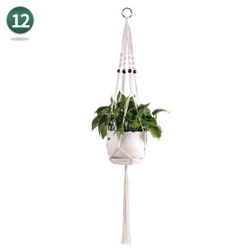 Handmade Woven Flower Pot Net Pocket Hanging Gardening (Option: Style 12 105cm)