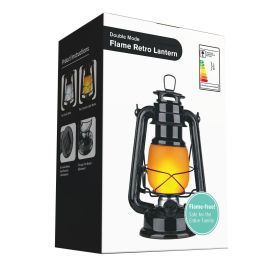 Dual mode portable lantern (Color: BLACK)