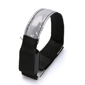 Luminous running arm belt (Option: White-Battery)