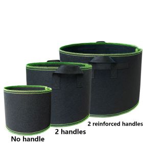 Planting Sack Black Non-woven Seedling Flower Pot (Option: Green Fluorescent-7 Gallons Platinum 35x28)