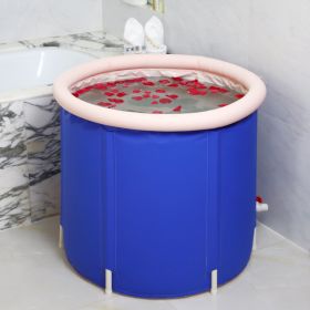 Household Folding Blue Starry Sky Folding Bath Bucket (Option: Inflatable Model Blue-70x70cm)