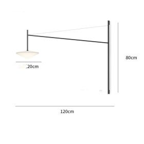 Aisle restaurant creative long pole line strip geometric wall light (Option: C-Long pole)