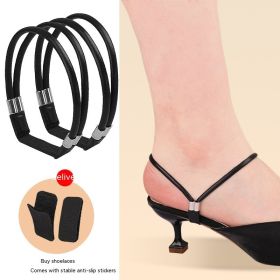 Anti-slip Shoelace High Heels Do Not Follow (Option: Matte Black)