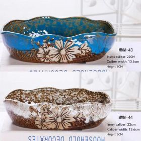 Ceramic Large Diameter Succulent Flowerpot (Option: 87Style-Ceramic)