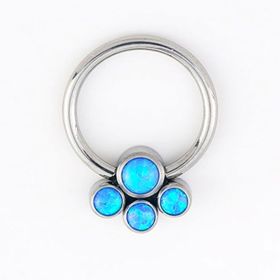 Titanium Cat's Paw Modeling Zircon Nose Ring Ornament (Option: OP05-1.2x8mm)