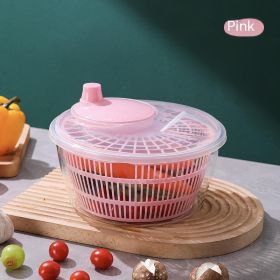 Kitchen Salad Vegetables Dehydrater Hand-cranked (Color: Pink)