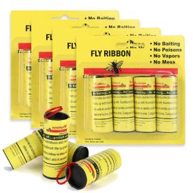 16 INSECT BUG FLY GLUE PAPER CATCHER TRAP RIBBON TAPE STRIP STICKY FLIES ROLLS (Option: Sticky Trap)