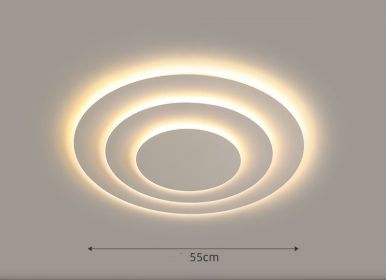 LED Ceiling Lamp In Atmospheric Living Room Is Simple (Option: Tricolor dimming-55cm)