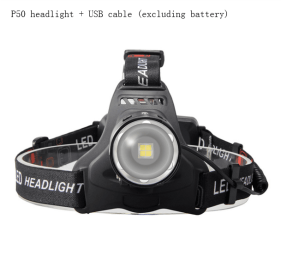 USB charging zoom long shot outdoor strong headlight (Option: P50)