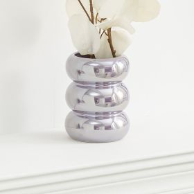 Light Luxury Style Ceramic Vase Decoration Living Room TV Cabinet (Option: Purple-3sections)