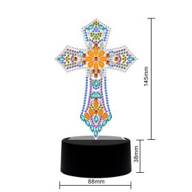 DIY Diamond Painting Small Night Lamp 7 Colors Dimming USB Button (Option: USB-DP03)