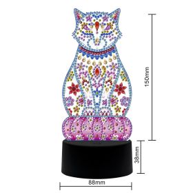 DIY Diamond Painting Small Night Lamp 7 Colors Dimming USB Button (Option: USB-DP04)