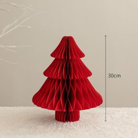 Christmas Tree Ornaments Mini Home Decoration (Option: Christmas Tree Wine Red 30cm)