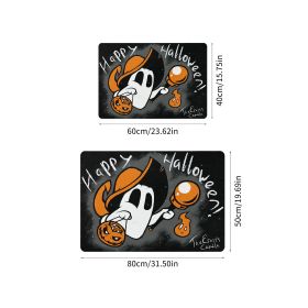 Halloween Q Version Ghost Kitchen Anti-slip Floor Mat (Option: Q Version Ghost-50x80cm)