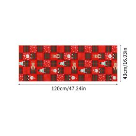 Christmas Printing Carpet Mat Non-slip And Stain-resistant (Option: MIN Christmas Stitching-43x120cm)