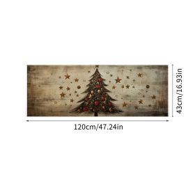 Household Christmas Tree Printing Kitchen Non-slip Mat (Option: Start Christmas Tree B-43x120cm)