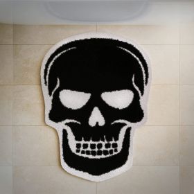 Halloween Theme Carpet Cashmere Floor Mat Non-slip (Option: Skull-50x80cm)