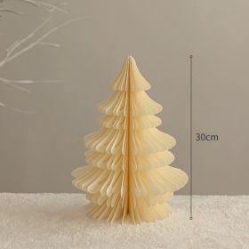 Christmas Tree Ornaments Mini Home Decoration (Option: Christmas Tree Beige 30cm)