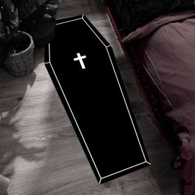 Halloween Theme Carpet Cashmere Floor Mat Non-slip (Option: Coffin-50x80cm)