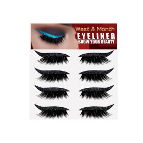 Self-adhesive Eyelash Eyeliner Stickers (Color: BLACK)