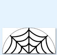 Halloween Theme Carpet Cashmere Floor Mat Non-slip (Option: White Semicircle Spider Web-50x80cm)