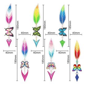 Diamond Painting Bookmark Wholesale PET Thin 5D Feather Cross Crystal Pendant (Option: SQ206)