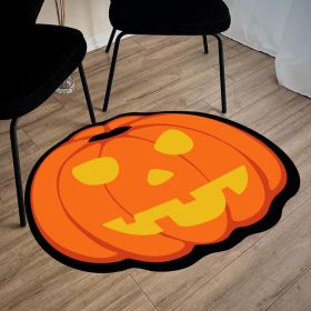 Halloween Theme Carpet Cashmere Floor Mat Non-slip (Option: Lantern Pumpkin-50x80cm)