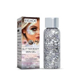 Makeup Scale Sequin Gel Set Makeup Props (Color: Silver)