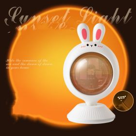 Rainbow Background Projection Small Night Light (Option: Rabbit direct insertion-USB)