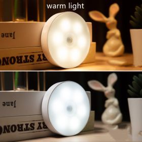 Intelligent Human Body Infrared Induction Night Light LED Charging Magnetic Suction (Option: Warm light-5W without switch-USB)