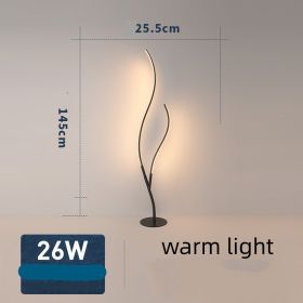 Fashion Twig Artistic Line Floor Lamp (Option: Black-warm light-US)