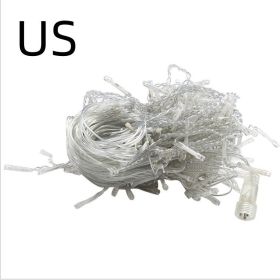 LED Full Sky Star Decorative Light String Shopping Mall Colored Lights (Option: Warm white-4X0.6m 96lamps-US)