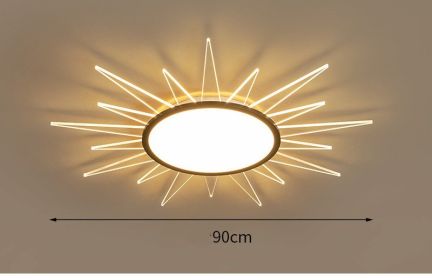 Led Living Room Lamp Modern Simple Atmosphere (Option: Tricolor dimming-90cm)