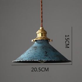 Cafe Simple Living Room Pendant Lamp (Option: Blue A 20.5X15CM)