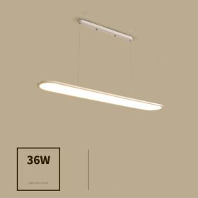 Modern Simple Creative Strip Bar Led Office Lighting Restaurant Chandelier (Option: White medium-Infinity)