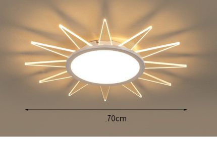 Led Living Room Lamp Modern Simple Atmosphere (Option: Tricolor dimming-60cm)