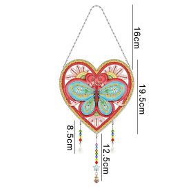 Diamond Painting Diy Handmade Diamond Stickers Butterfly PVC (Option: Single Sided Spot Drill-GSP104 Love 1)