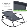 Rocking Lounge Chair,Armchair Rocker with Pillow and Cushion,for Living Room, Bedroom,Navy Blue