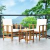 3 Pieces Solid Wood Outdoor Patio Sofa Furniture Set