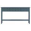 Rustic Entryway Console Table, 60" Long Sofa Table with two Different Size Drawers and Bottom Shelf for Storage