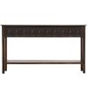 Rustic Entryway Console Table, 60" Long Sofa Table with two Different Size Drawers and Bottom Shelf for Storage