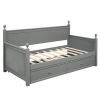 Twin Size Wood Daybed with Twin Size Trundle